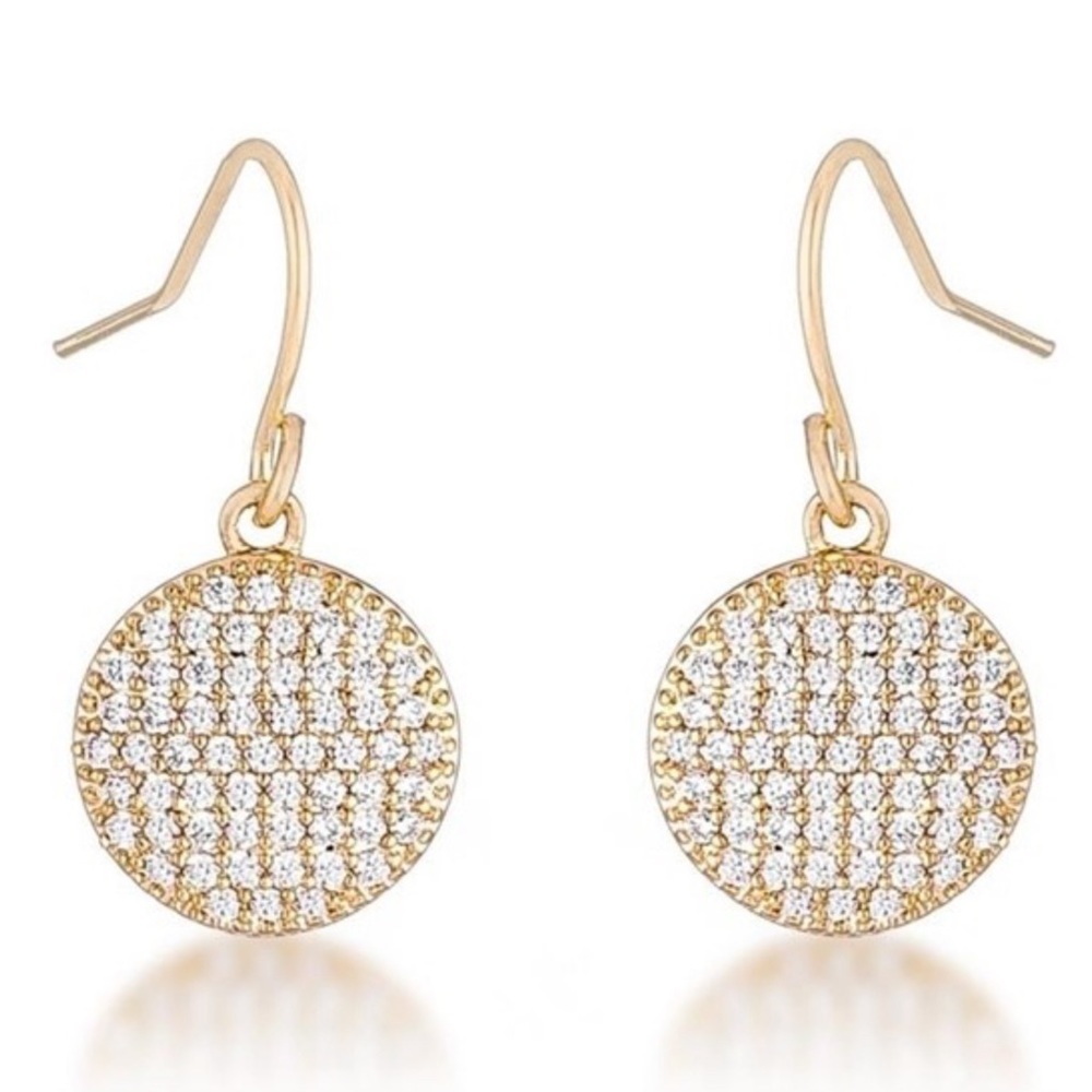 Gold Plated Topaz Earrings